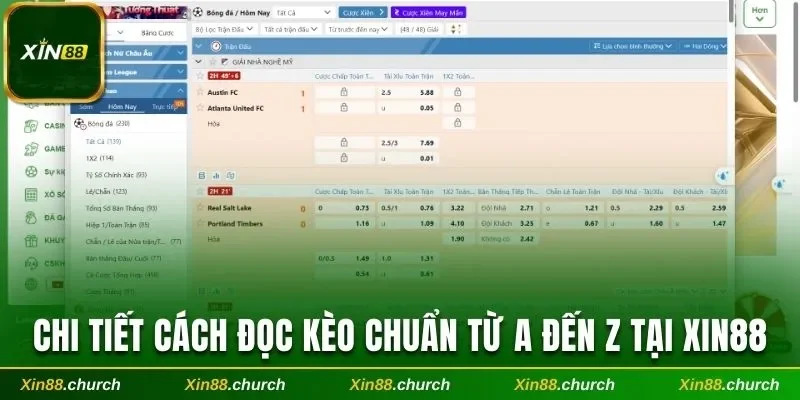 Chi tiết cách đọc kèo chuẩn từ A đến Z tại Xin88